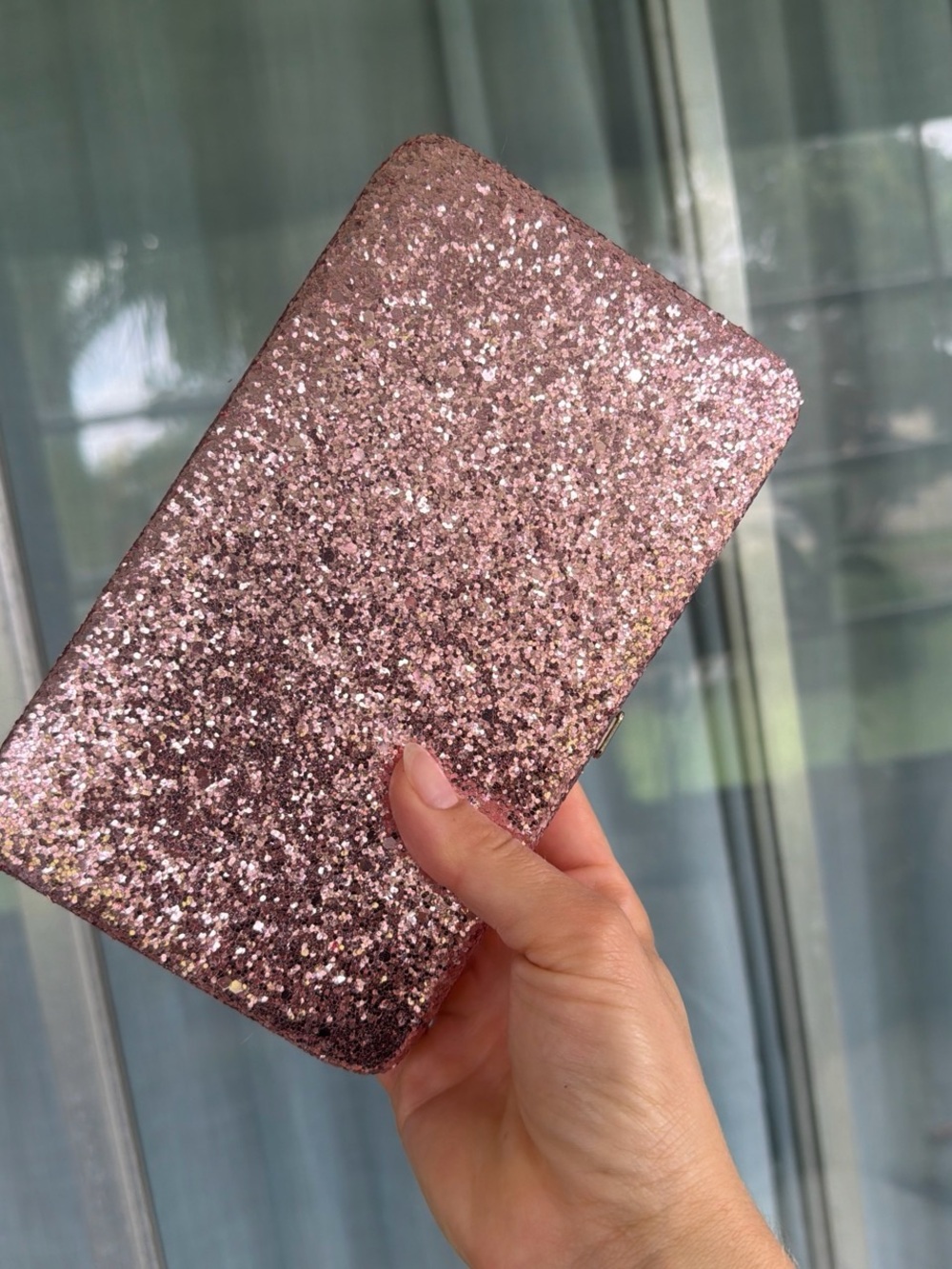 Target Rose Gold Glitter Wristlet Clutch